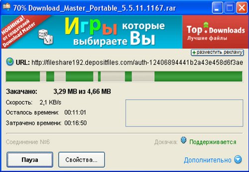 Скриншот к Download Master  Rus Portable 5.5.11.1167